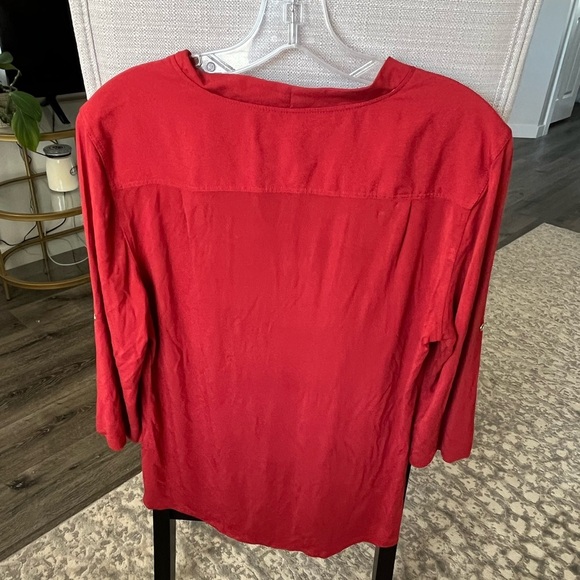 Lot Bundle of Calvin Klein Business Causal Blouses in EUC, Red & Black, M - Picture 10 of 11